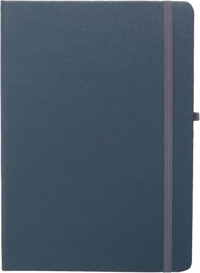 Simba Notebook Kab Lined Paper 80 Sheets A5 with Elastic Closure, Ribbon Bookmark, and Pocket Divider for Notes